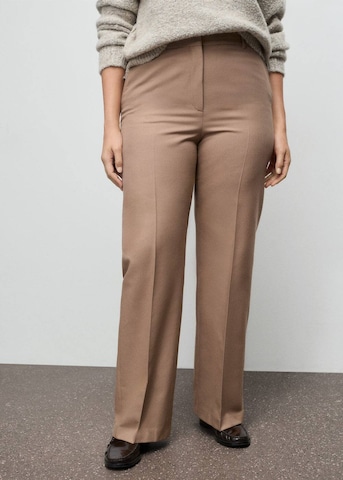 MANGO Wide Leg Hose 'Natalie' in Braun: Vorderseite