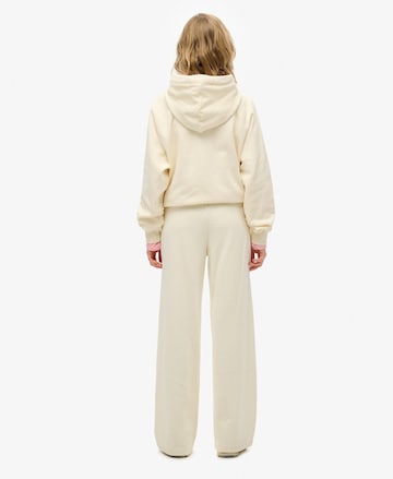 Wide Leg Pantalon 'Essential' Superdry en blanc