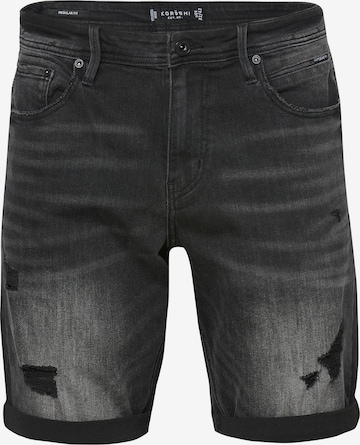 KOROSHI Regular Jeans in Black: front