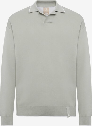 Boggi Milano Sweat-shirt en vert pastel / blanc, Vue avec produit