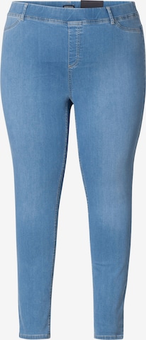 BASE LEVEL CURVY Slimfit Jeggings 'Tessa' in Blau: Vorderseite