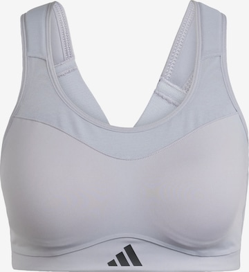 ADIDAS PERFORMANCE Bustier Urheilurintaliivit 'TLRDIM' värissä hopea: etupuoli