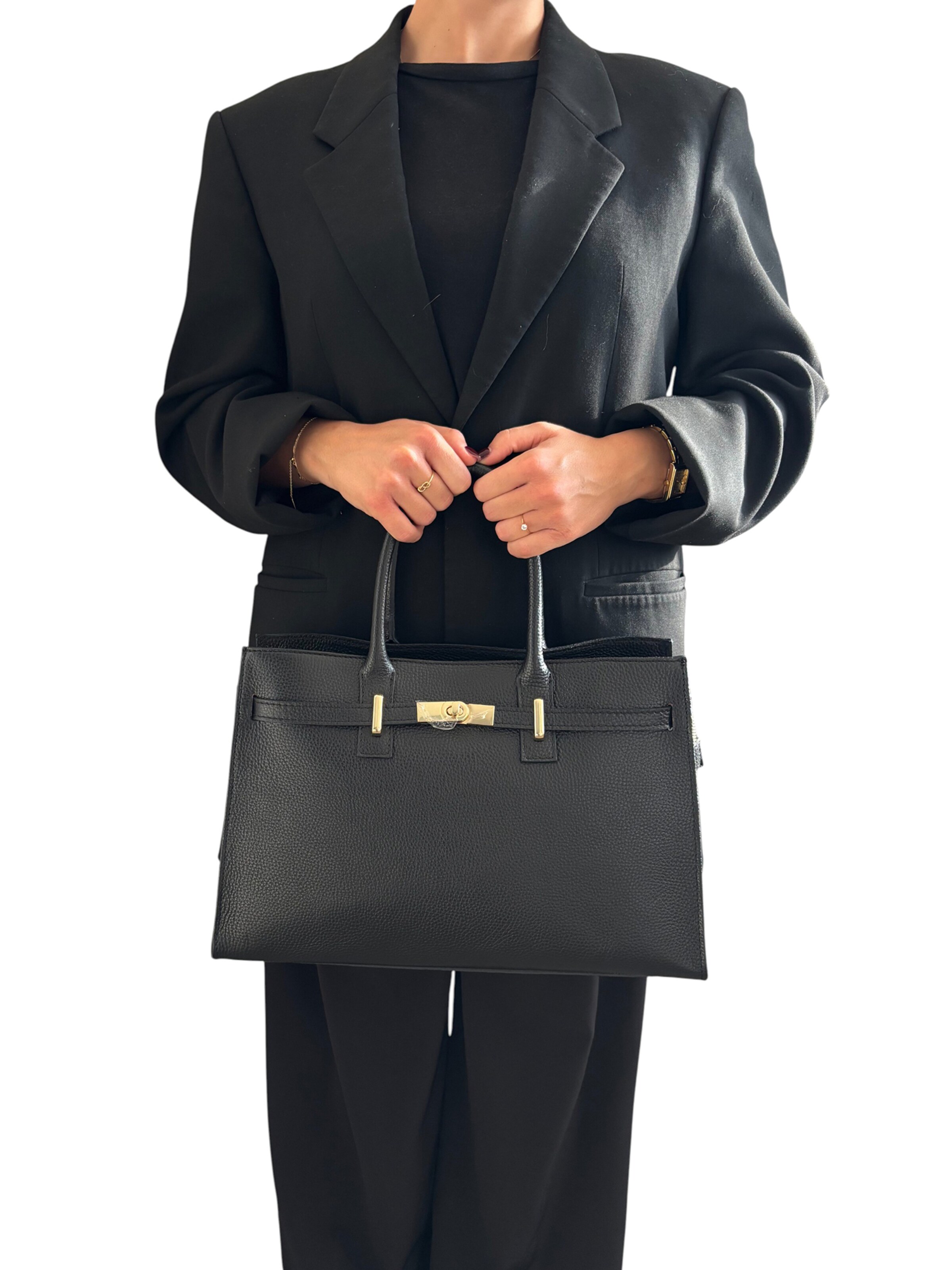 CHICCA BORSE Handtas in Zwart: voorkant