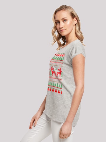 F4NT4STIC Shirt 'Christmas Reindeers' in Grau