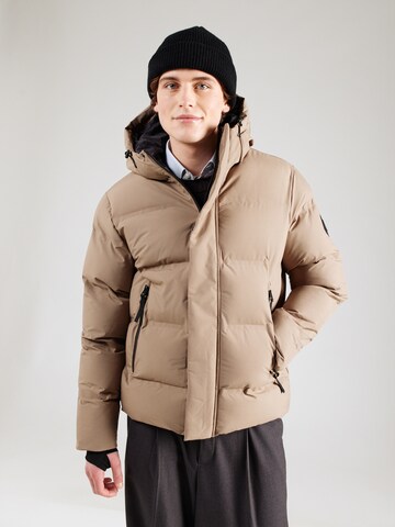 JACK & JONES Winter jacket 'JCOFusion' in Brown: front
