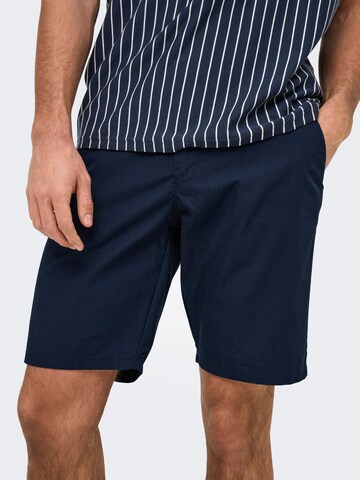 Coupe slim Pantalon chino 'ONSKal' Only & Sons en bleu
