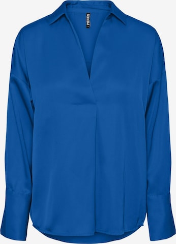 PIECES Blouse 'Andrea' in Blauw: voorkant