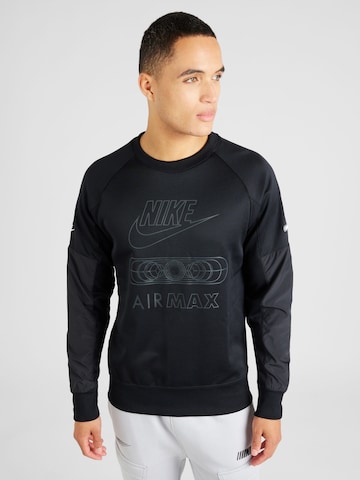 Nike Sportswear Mikina 'Air Max' – černá: přední strana