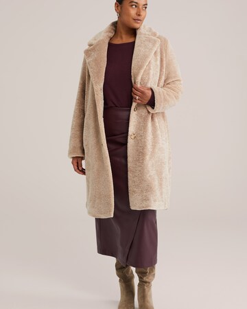 WE Fashion - Sobretudo meia-estação em bege: frente