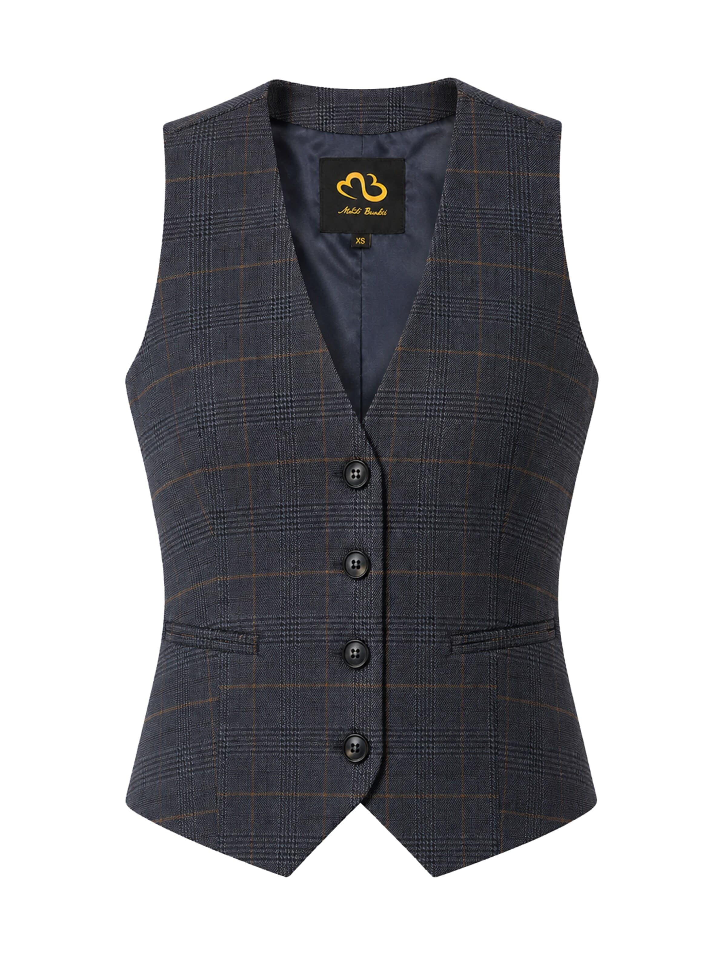 MB by Marta Buzolic Vest in Blue: front