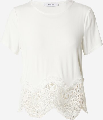 T-shirt 'Chiara' ABOUT YOU en blanc : devant