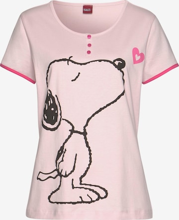 PEANUTS Kort pyjamas i rosa