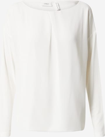 T-shirt s.Oliver BLACK LABEL en blanc : devant