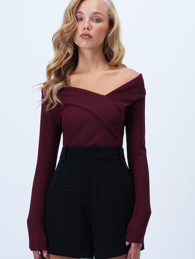 Trend Alaçatı Stili Shirt in XS-S in Burgundy, Item view