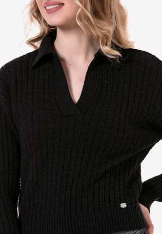 CIPO & BAXX Strickpullover in Schwarz