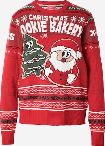 raudona Sublevel Megztinis: priekis