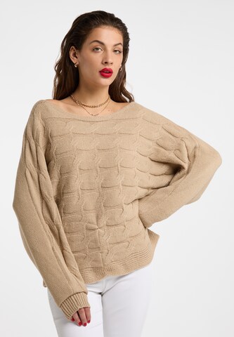 Pull-over 'Tylin' faina en beige : devant