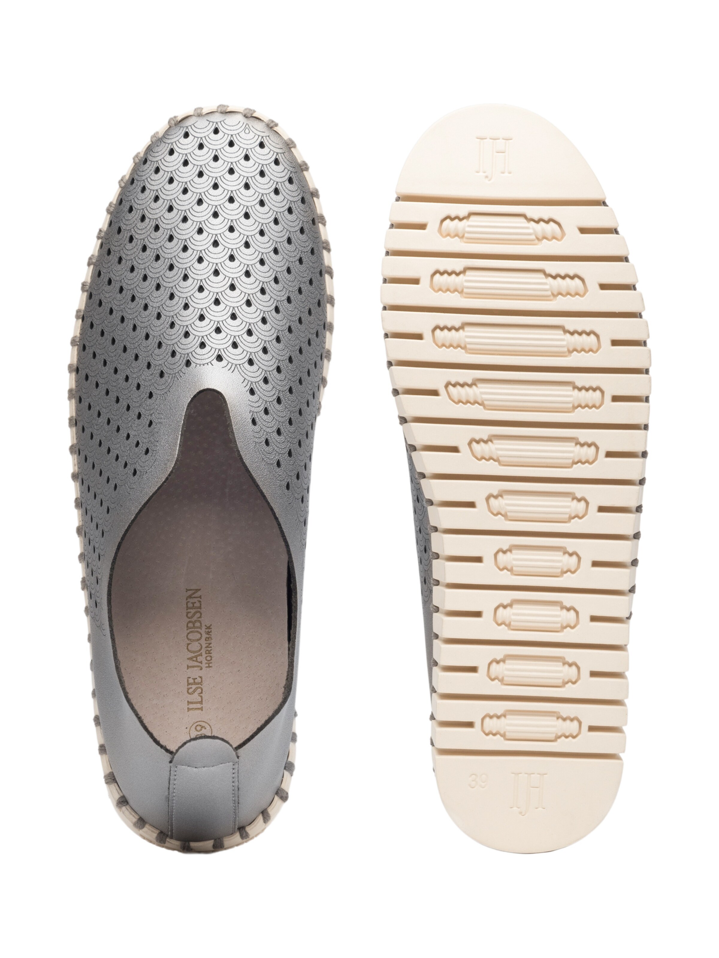 ILSE JACOBSEN Slipper 'Tulip' in Silber