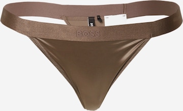 BOSS Black Thong in Brown: front