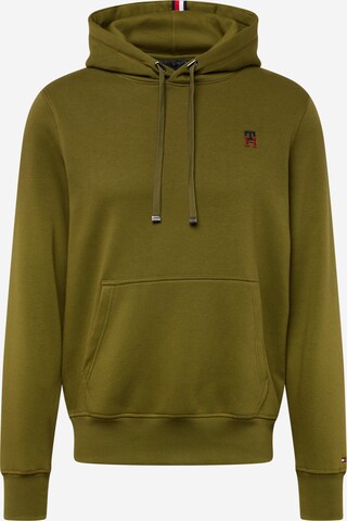 Sweat-shirt TOMMY HILFIGER en vert : devant