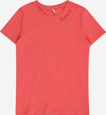 T-Shirt 'LINEA LIFE' KIDS ONLY en rose : devant