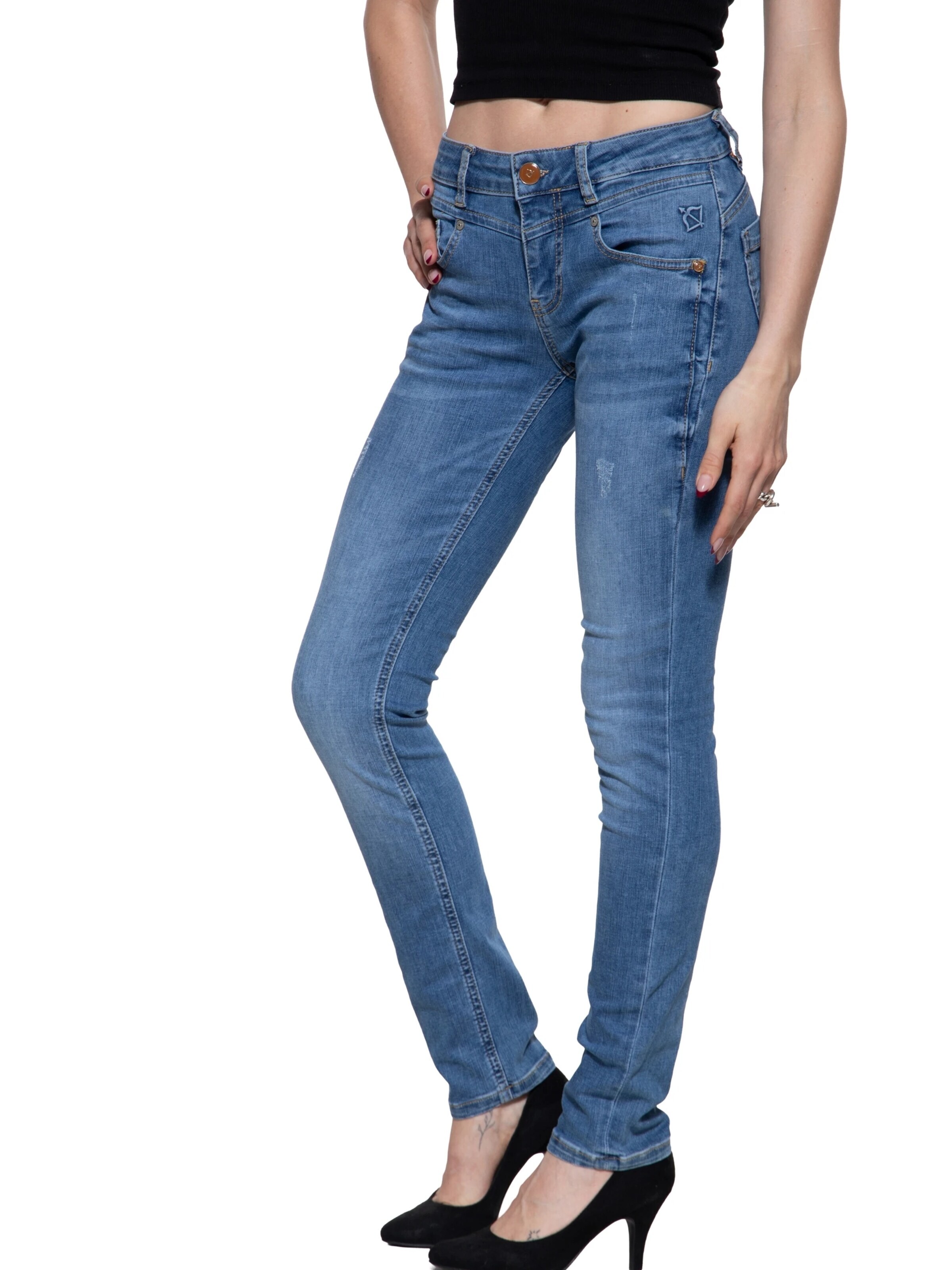 Amor, Trust & Truth Slimfit Jeans 'Zoe'‌‌‌‌‌‌ in Blau: Vorderseite