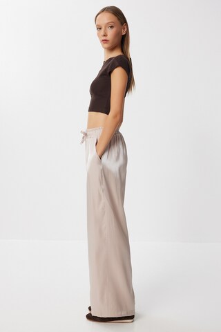 Happiness İstanbul Wide Leg Bukser i beige