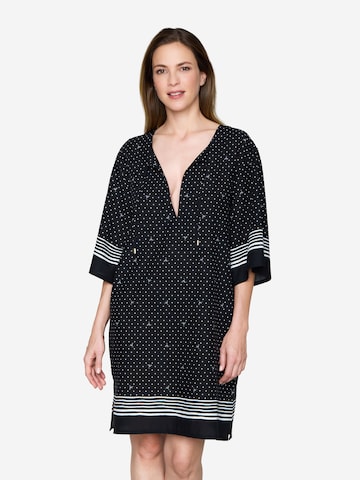 JOOP! Strandjurk ' Polka Dots ' in Zwart: voorkant