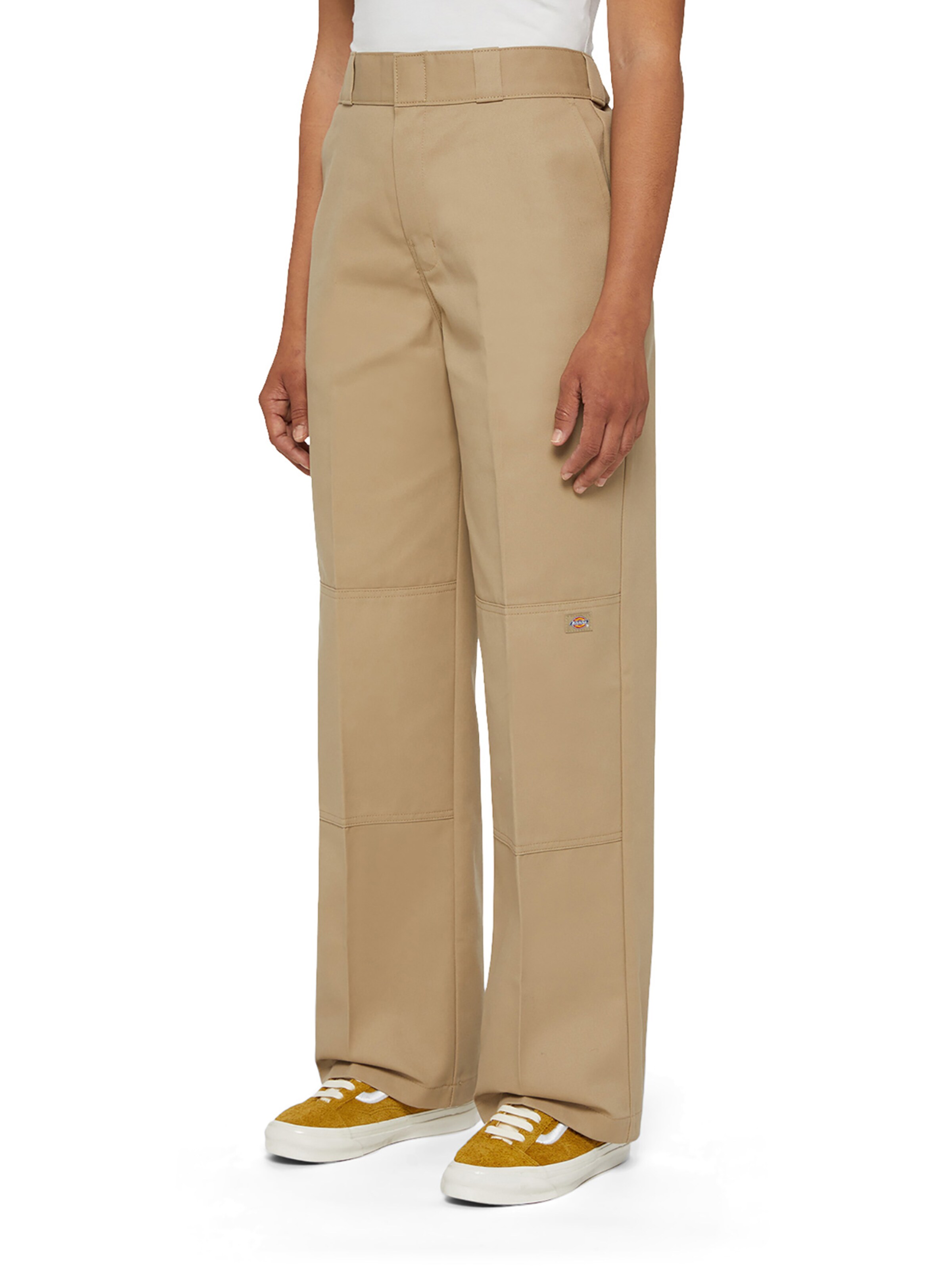 DICKIES Wide leg Trousers with creases in Beige
