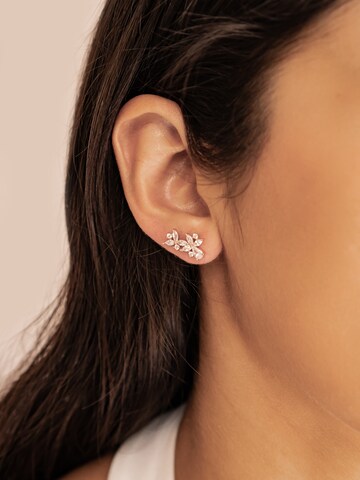 Hey Happiness - Pendientes 'Marquise Flower' en oro