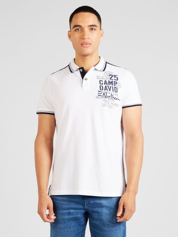 CAMP DAVID Shirt 'Alaska Ice Tour' in White: front