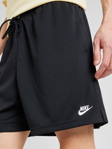 Nike Sportswear - Regular Calças 'Club' em preto