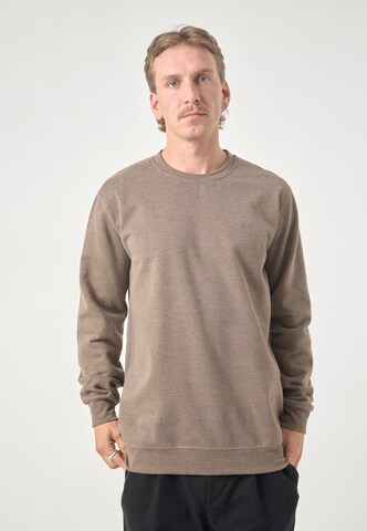 Cleptomanicx Sweatshirt 'Ligull' in Brown: front