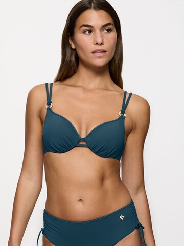 TRIUMPH Bralette Bikini Top ' Summer Twist ' in Blue: front