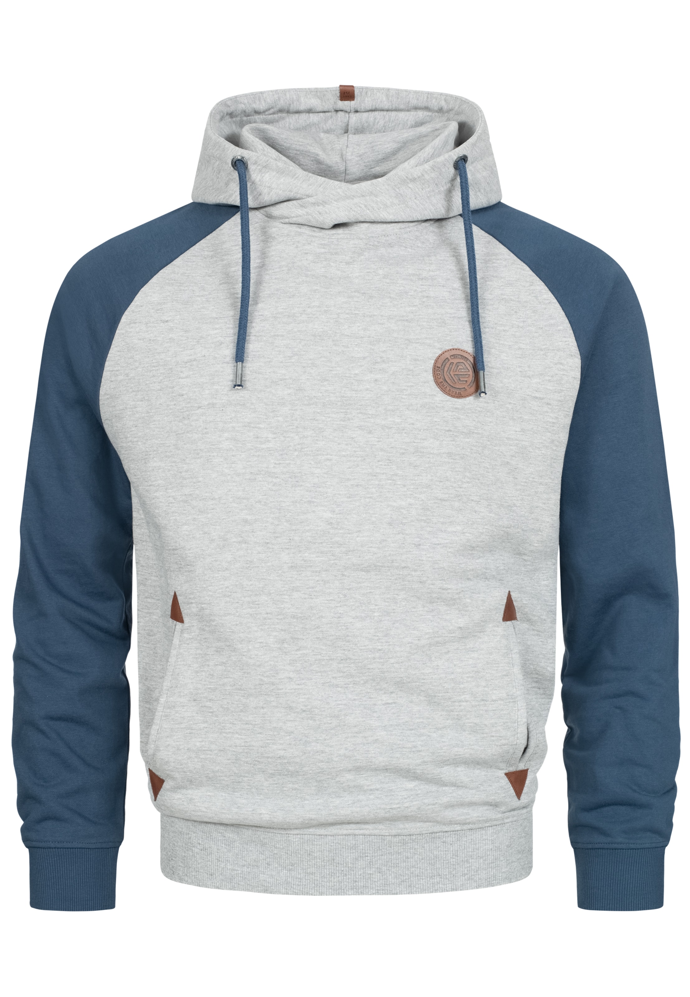 INDICODE JEANS Sweatshirt 'Rowland' in Grau: Vorderseite