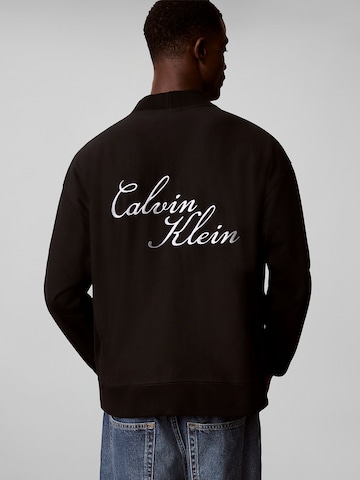 Calvin Klein Jeans Sweatjacke in Schwarz: Vorderseite