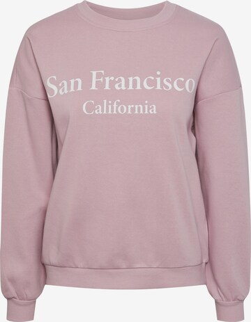 Sweat-shirt 'FREYA' PIECES en rose : devant