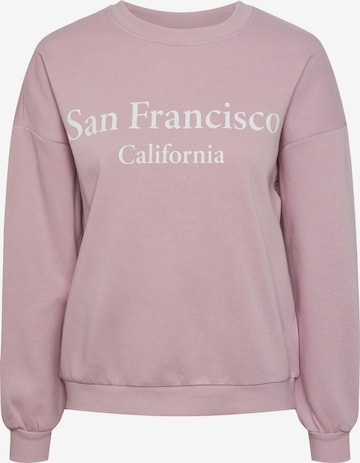 PIECES Sweatshirt 'FREYA' i rosa: framsida