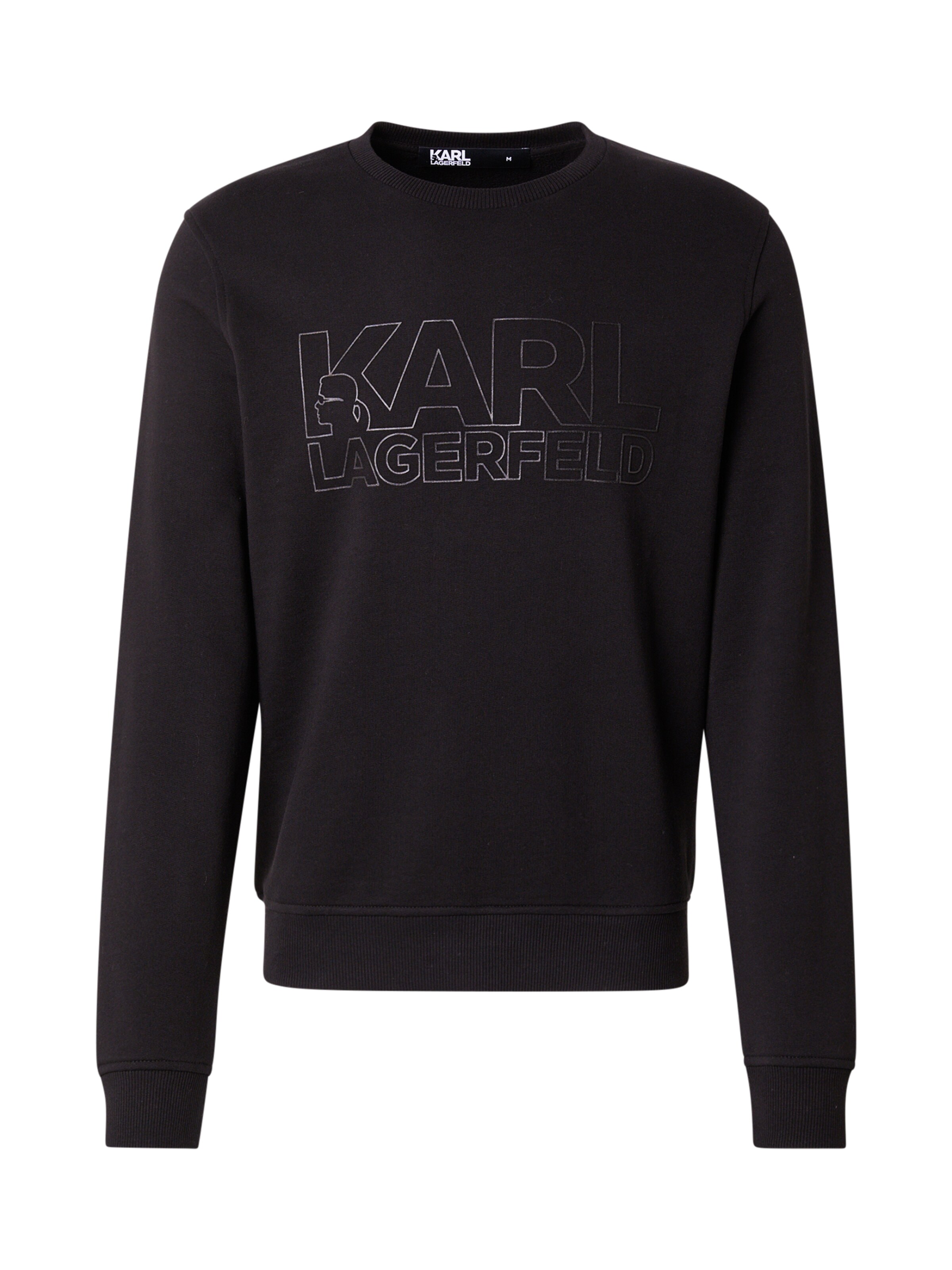 melns Karl Lagerfeld Sportisks džemperis: no priekšpuses