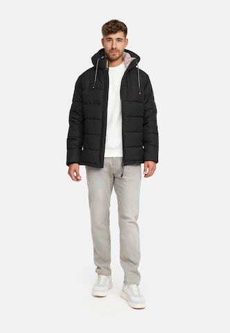 INDICODE JEANS Winterjas 'Hebero' in Zwart