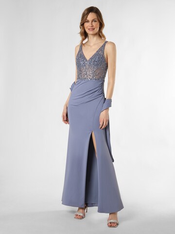 Unique Evening Dress in Blue: front