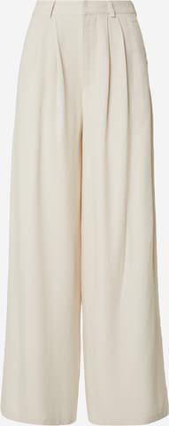 AMALY Loosefit Élére vasalt nadrágok - bézs: elől