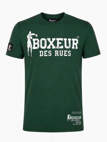 Boxeur des Rues Trachtenshirt 'Men's T-Shirt Slim Fit Boxeur des Rues, Green, White Logo, Premium Cotton'‌‌‌‌‌‌ in Grün: Vorderseite