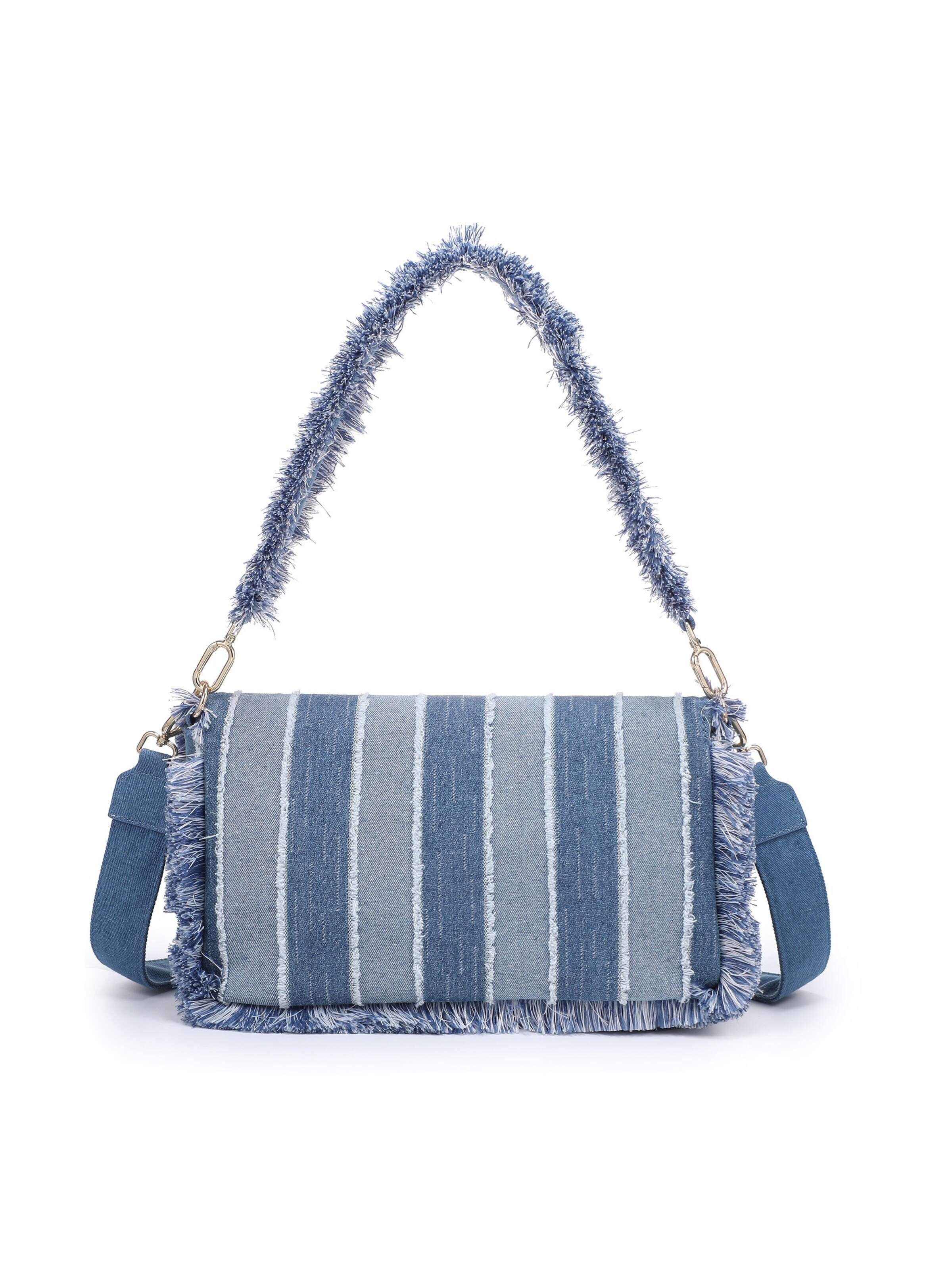 Borsa a tracolla 'Borsa a Tracolla Donna Lysandra Plus Poliestere Righe Verticali' di Kassandra in blu