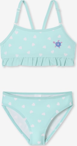 SCHIESSER Bralette Bikini ' Aqua Kids Girl ' in Green: front