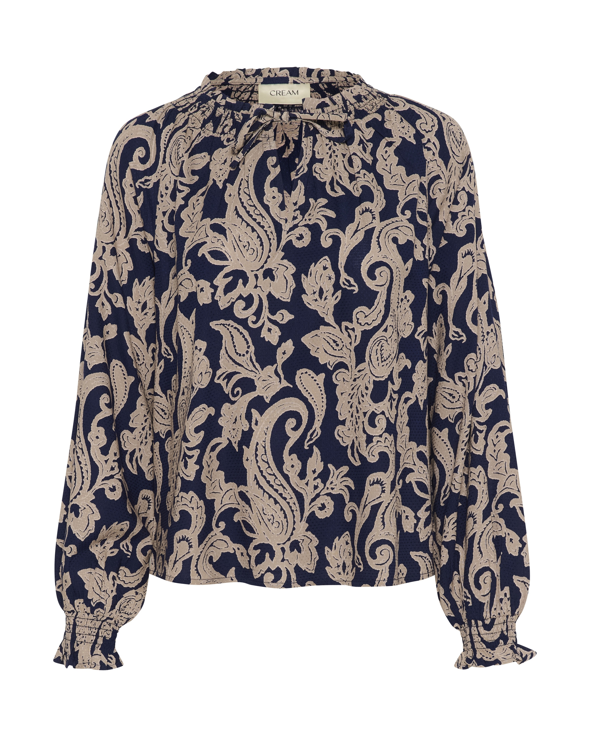 Cream Blouse in Mixed colors: front