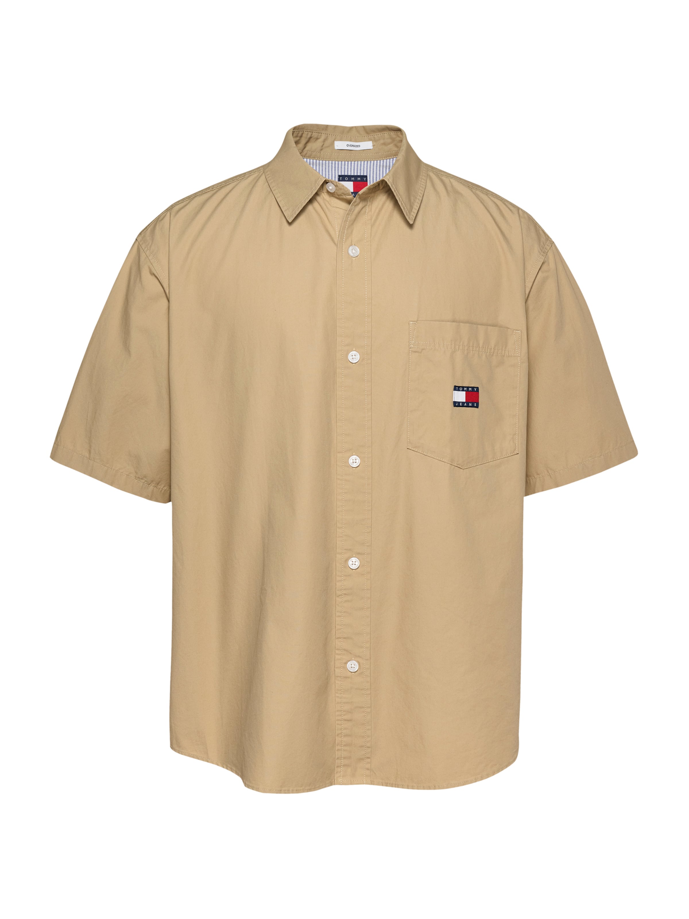 Tommy Jeans Tavaline suurus Triiksärk, värv beež: eest vaates