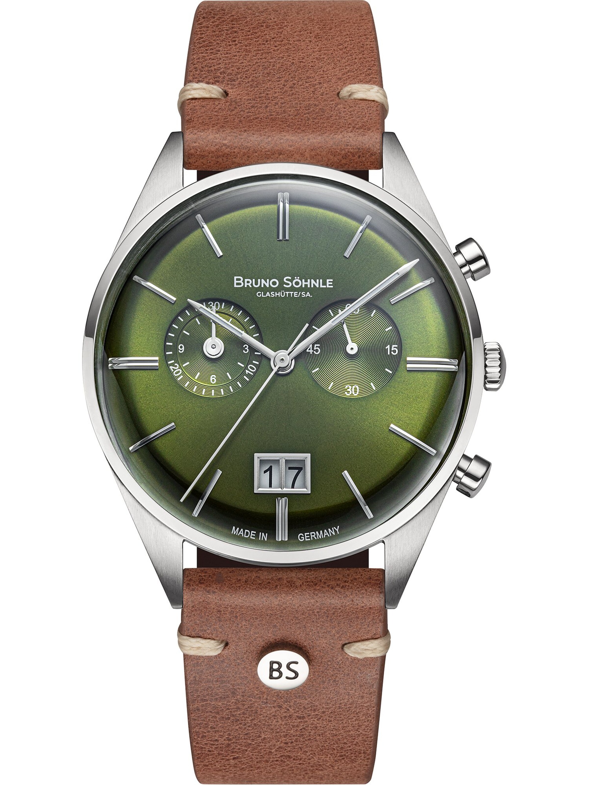 Bruno Söhnle Analoguhr in Grün: Vorderseite
