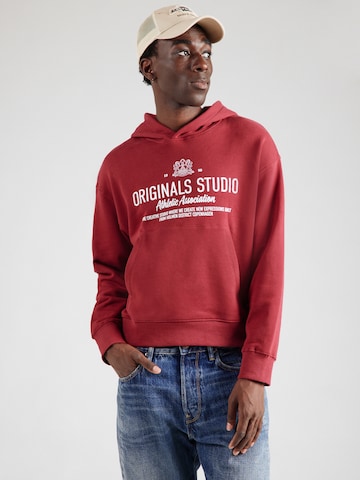 JACK & JONES Sweatshirt 'JORCAMBRIDGE' in Red: front
