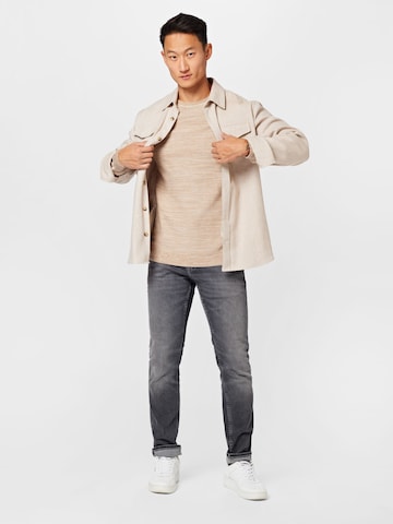 JACK & JONES Sweter 'Sal' w kolorze beżowy